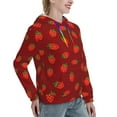 thumbnail image 2 of Yiaed Strawberry Print Womens Casual Hoodies Crew Neck Long Sleeve Sweatshirts With Pocket Pullover Tops Women's Hooded Sweatshirt-XX-Large, 2 of 5