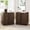 Walnut, variant on Vertical Stripe 3-Drawer Nightstand Set of 2,Vintage Retro End Table Coffee Table for Bedroom, Living Room, Home Office,Natural
