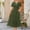 108#Army Green, variant on gljltg Women's Casual Printed Pleated Elastic Waist Sleeveless V-Neck Dress, Polyester Fabric, Lightweight Breathable Spring Summer, Casual Party Beach Outfit, Easy Care Hand Washable
