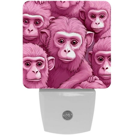 

Pink monkey orangutan LED Square Night Lights - Energy Efficient and Stylish Room Lighting Solution