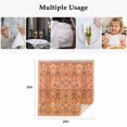 thumbnail image 4 of Boho Orange Cloth Napkins, Country Style Bohemian Floral Retro Tribal Washable and Reusable Dinner Napkins Set of 4, Table Napkin for Kitchen Party Birthday Wedding Hotel Housewarming 20"x20", 4 of 8