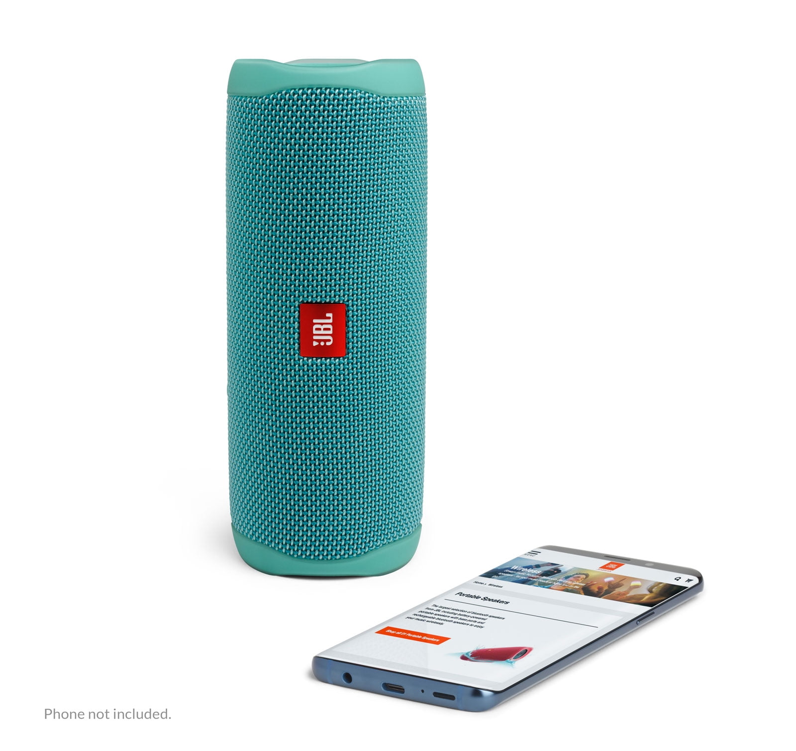 JBL Flip 5 Portable Bluetooth Speaker Bundle  Waterproof with Loud Bass Music, Harman Link Technology, Teal  (图5)