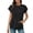 Black, variant on Women's 2026 Short Sleeve Sweatshirt with Pocket, Casual Loose Fit Summer Tops for Work, Travel & Daily Wear Blue XL