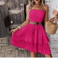 thumbnail image 4 of Plus Size Dresses for Women 2026 Fashion Sexy Strapless And Slimming Holiday Dress, 4 of 9