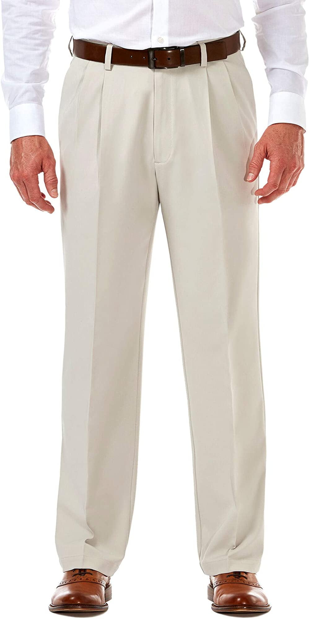 Haggar Mens Big Tall Big and Tall Cool 18 Pro Classic Fit Pleat Front