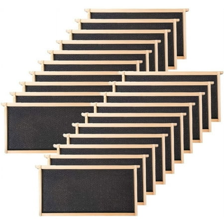 BeeCastle 20-Pack Waxed Foundation with Complete Unassembled Commercial Frames for Beekeeping, 9-1/8-inch