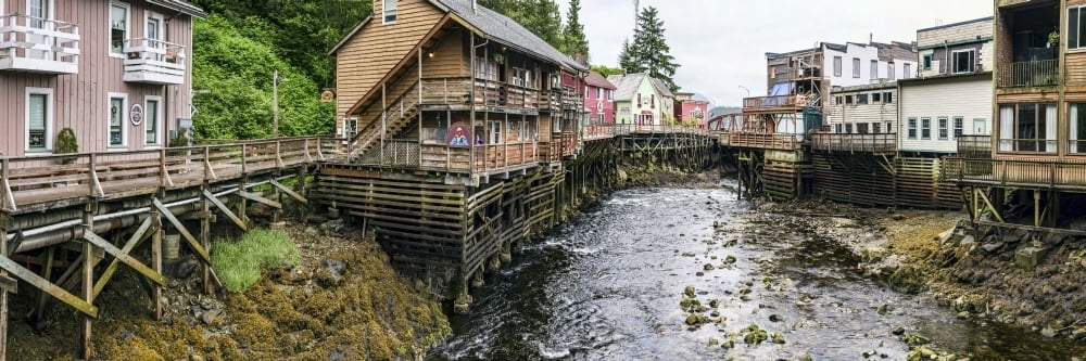 Creek Street on Ketchikan Creek, Ketchikan, Southeast Alaska, Alaska