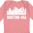 thumbnail image 4 of Inktastic Boston Massachusetts City Skyline with Grunge Boys or Girls Long Sleeve Baby Bodysuit, 4 of 5