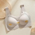 thumbnail image 2 of Women's Wireless Bra Comfortable Breathable Underwear Vest Bras Lace Seamless Soft Everyday Bras for Old Women (48, Gray 01), 2 of 3