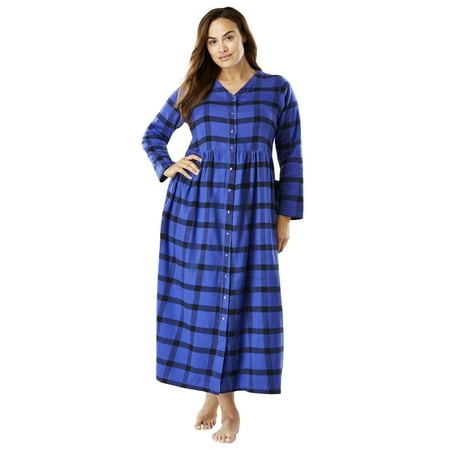 Only Necessities - Plus Size Flannel Plaid Lounger By Only Necessities ...