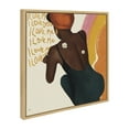 thumbnail image 2 of Kate and Laurel Sylvie I Love Me I Love You Framed Canvas Wall Art by Mary Joak, 22x22 Natural, Decorative Feminine Art Print for Wall, 2 of 6