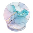 thumbnail image 1 of Alfombrilla de ratón WAVEYU ergonómica con soporte para la muñeca, 25 x 23 cm, color azul mármol, 1 of 7