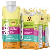 (4 pack) Else Nutrition Kids Nutritional Shake Ready-to-Drink, Vanilla, 4PK, Dairy-Free Protein Shake