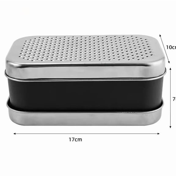 2 In 1 Cheese Grater with Container and Lid Metal Handheld with Storage Box Stainless Steel â Citrus Lemon Zester, Fruit Vegetable Onion Choppers, Airtight Includes Hand Peelers, Grinder, Shredder