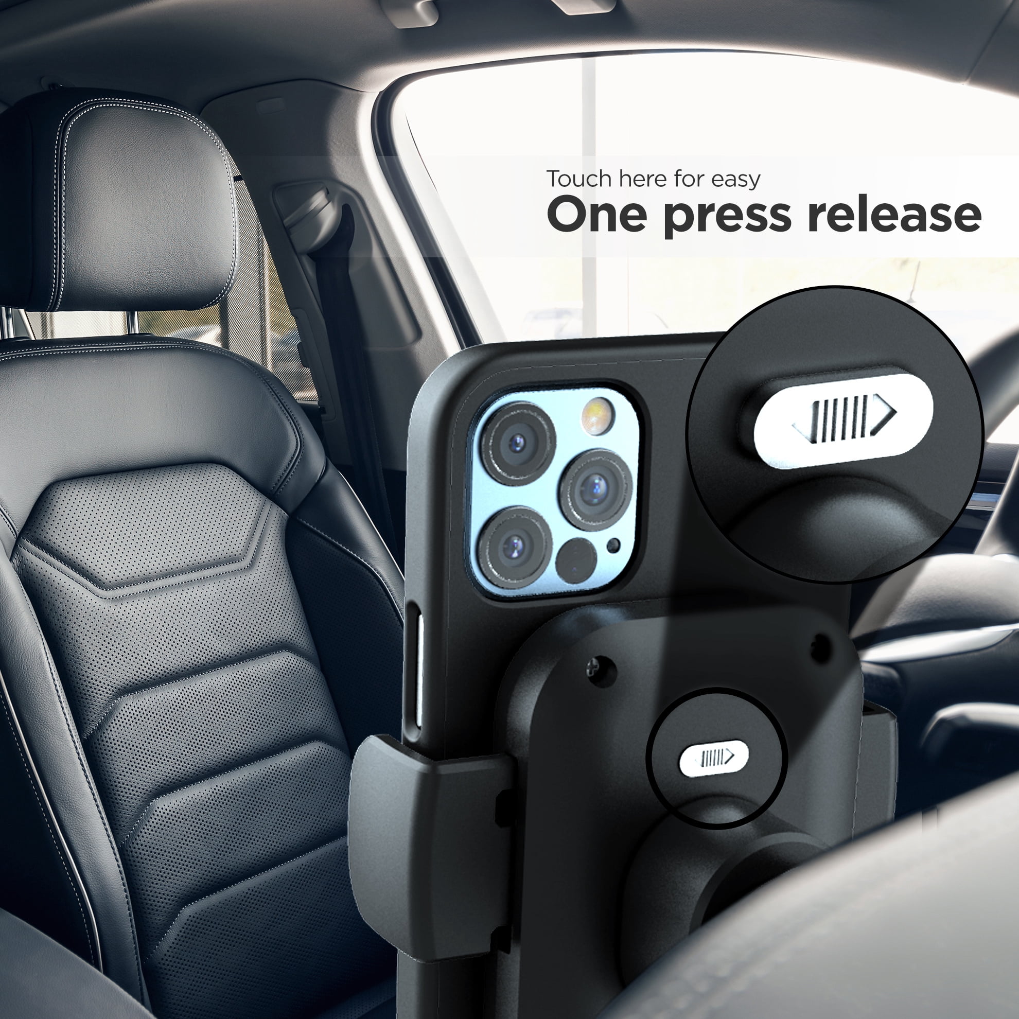 Galvanox MagSafe Car Mount Charger, 15W Wireless Fast Charging Magnetic Vent Phone Holder for iPhone 12/Pro/Mini/Max (Auto Clamping)