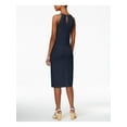 thumbnail image 2 of bar III Womens Faux-Wrap Shift Dress, Blue, Small, 2 of 4