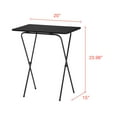 Mainstays 5Piece Folding Tray Table Set with Stand, Black