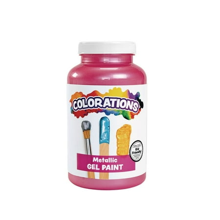 UPC: 0191487028554 | Colorations Metallic Gel Paint  Pink – 16 oz..