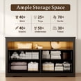 thumbnail image 5 of FANRAL 4 Drawers Dresser & Open Shelf for Bedroom,Modern Wooden Chest of Drawers with LED Light,Storage Organizer Dresser for Closet,Black Dresser, 5 of 7