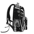 thumbnail image 3 of Hirioo Vintage Black white Plant skull Print Laptop Backpack Lightweight Casual Travel Daypack for College Workplace Travel, 3 of 5