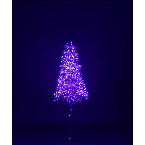 5' Purple Starburst LED Tree