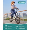 thumbnail image 5 of GOTRAX NEPHELE 16" Electric Bike for Adults, 350W/36V/ 15.5Mph & 25Mile City Commuting Folding Adult E-Bike, White, 5 of 7