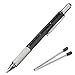 thumbnail image 3 of Multifunction Tech-Tool Pen with Ballpoint Pen, Touch Screen Stylus, Ruler, Spirit Level, Flat-head and Phillips Screwdriver - Ink Refills Included (Black + 2Refills), 3 of 4