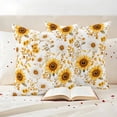 thumbnail image 3 of Country Watercolor Pillow Covers 2 Pack Sunflowers Yellow Green Leaf Vintage Pillowcase Waterproof Outdoor Throw Pillow Cover for Patio Garden Square Cushion 20”x20”, 3 of 9