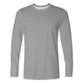 thumbnail image 4 of Mens Long Sleeve T Shirt Solid Color Crewneck Basic Tee Soft Polyester Cotton Blend Wrinkle Resistant Casual, 4 of 5