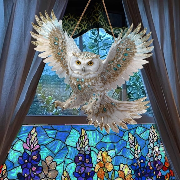 YaoZQ DIY 5D Diamond Art Kits for Adults Owl, Diamond Painting Animal Full Drill Round Canvas Embroidery Mosaic Beginner Home Wall Decor Gift 8x8 inch