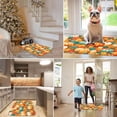 thumbnail image 5 of pumpkin and Maple Leaf Plush Flannel Bath Rug 16x24 Inches, Quick Dry Absorbent Non Slip Mat for Bathroom Sink Tub, 5 of 9