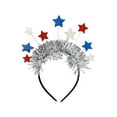 thumbnail image 2 of 4th of July Headband Independence Day Hair Accessories Patriotic Party Hair Supplies USA Flag Star Design Blue Red Ribbon Stars Hair Decoration Cute Hair Hoop for Women Girls Kids 1 Pcs, 2 of 6