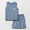 Light Blue, variant on RKSTN Plus Size Pajamas Mens Cotton 2 Piece Pajamas Set Sleeveless Tank Tops and Vertical Stripes Pajama Shorts Set Summer Comfy Sleepwear Sets