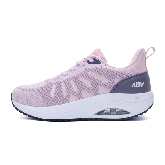 Womens Walking Shoes with Arch Support Orthotic Sneakers for Plantar Fasciitis Heel and Foot Pain Relief Tennis PinkPurple Size 7