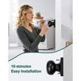 thumbnail image 2 of GOBEKOR Lot de 4 Boutons Mannequins Simples pour Porte, Intérieur Noir Mat, Boutons Mannequins pour Portes Françaises, Boutons Ronds pour Porte, Poignée de Porte en Acier Inoxydable, 2 of 8