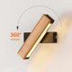 thumbnail image 4 of 4W 400LM Indoor Wooden Wall Light 360 Rotatable, 3000K Warm White Wall Lamp for Bedroom, Living Room, Office, Hallway [Energy Class E], 4 of 5