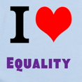 thumbnail image 2 of CafePress - I Love Equality Body Suit - Baby Light Bodysuit, Size Newborn - 24 Months, 2 of 4
