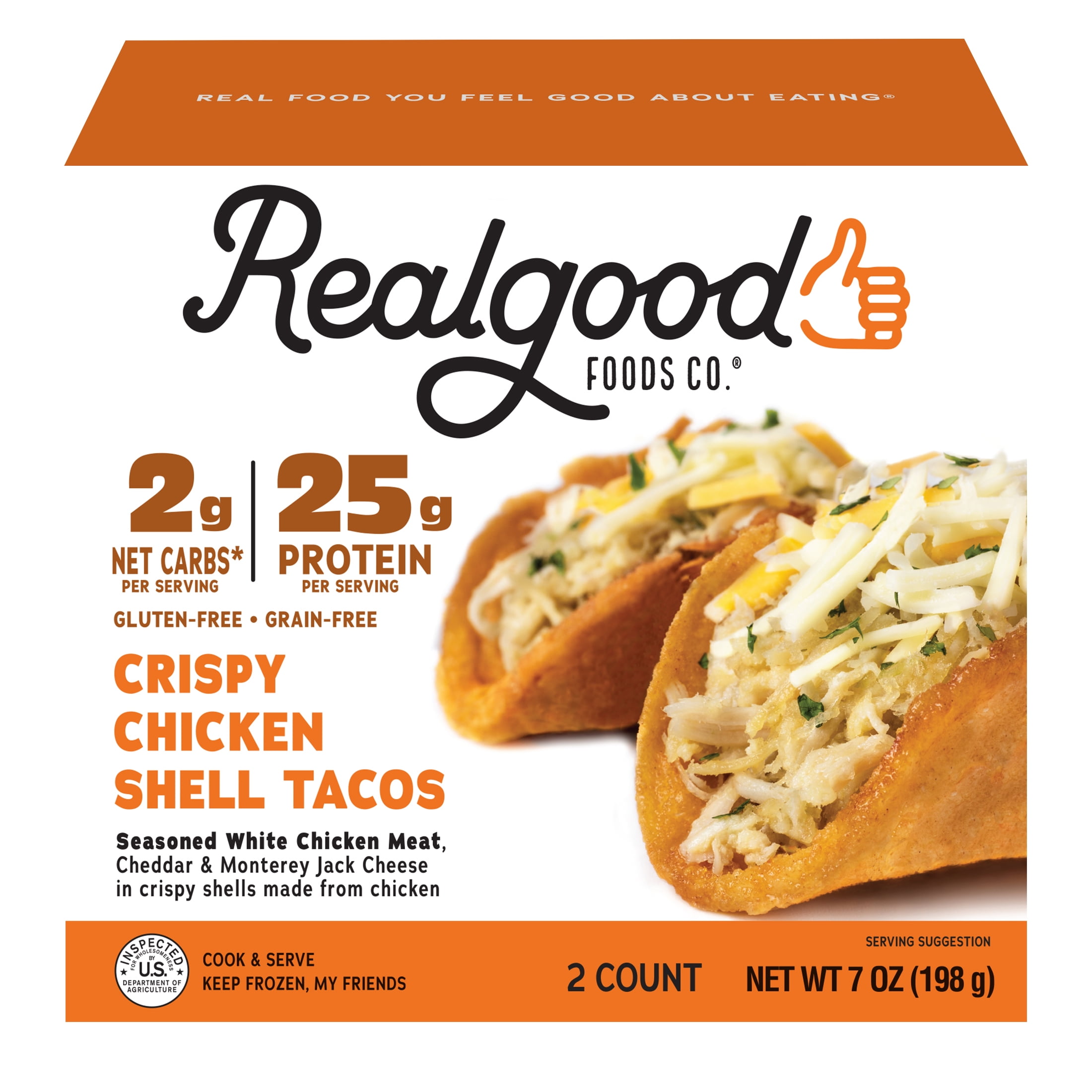 Buy Real Good Foods Chicken Shell Chicken Taco 2 Count Online At 
