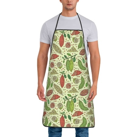 

Naloa 1Pack Adjustable Bib Apron Waterdrop Resistant Cooking Kitchen Aprons for Women Men Chef Finger Lime Fruits Print