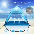 thumbnail image 4 of Pop Up Beach Tent UPF 50 Sun Shelter 2-3 Person Automatic Waterproof Fishing Picnic Crenova Camping Tent W/ Carry Bag Blue, 4 of 10