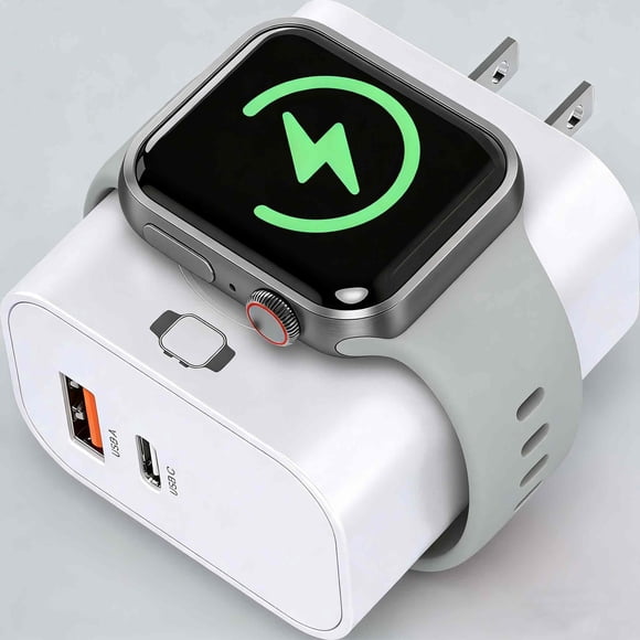 For Apple Watch Charger, Wireless Magnetic Charger, 23W Dual Port Wall Charger USB C + A Charging Block, for i Watch Ultra/SE/11/10/9/8/7/6/5/4/3/, iPhone 17/16/15/14/13/12/11, Android Phone
