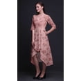 thumbnail image 4 of Bimba Cotton Pink Red Berries & Bulbul Bird Womens Asymmetrical Pocket ShiftÂ&nbsp;DressÂ&nbsp;Summer Party MidiÂ&nbsp;Dress-XXX-Large, 4 of 4