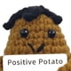 thumbnail image 2 of Patata divertida positiva con patatas de bolsillo para abrazo de tarjeta para decoración del hogar (pelo) negro, 2 of 4