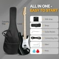 thumbnail image 3 of GLARRY Electric Guitar, 39" Full Size Electric Guitar Kit with HSS Pickup Coil Split for Beginner, 20W Amp and Accessories Pack Guitar Bag (Black), 3 of 6