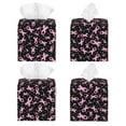thumbnail image 2 of KLL Breast Cancer Awareness (2) Print Tissue Box Cover,Leather Tissue Holder Square Facial Tissue Case Facial Paper Organizer Dispenser for Bathroom, Vanity Countertop, 2 of 7