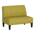 thumbnail image 4 of Andeworld Linen Loveseat Sofa Couch Upholstered Small Loveseat for Bedroom Armless Living Room Chairs Cushioned 2-Seater Settee loveseat (Green), 4 of 7