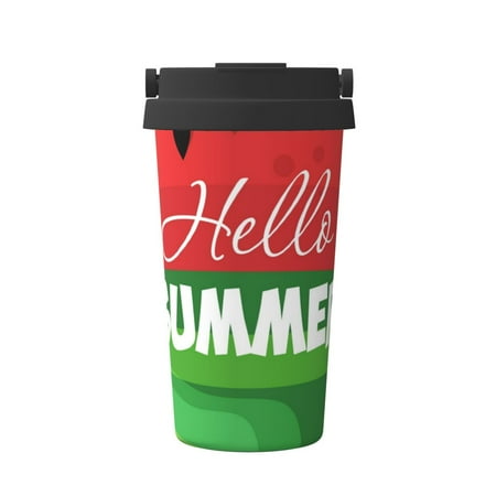 

Junzan Watermelon Hello Summer for Stainless Steel Vacuum Insulated Tumbler - Reusable Insulated Cold Brew Iced Coffee Cup Thermos -Gifts for Women Men Him Her