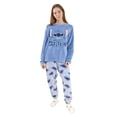 thumbnail image 1 of Lilo & Stitch Womens Stitch Long-Sleeved Long Pyjama Set, 1 of 4