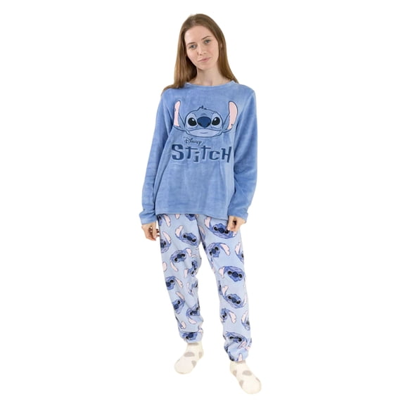 Lilo & Stitch Womens Stitch Long-Sleeved Long Pyjama Set