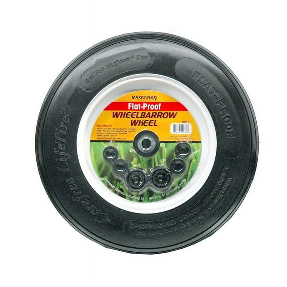 MaxPower Flat-Proof Universal Wheelbarrow Wheel